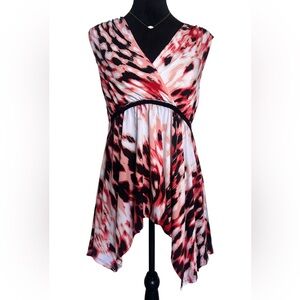 Cocomo Woman’s Small Colorful Chic Sleeveless Mini Wrap Dress